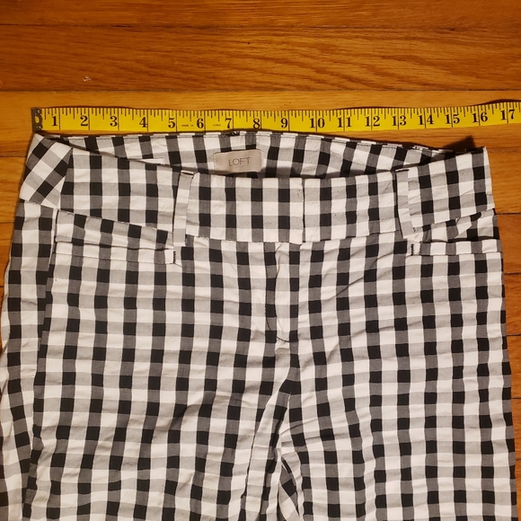 Loft Original Ankle Pant Checkered Gingham Size 4 - Picture 2 of 7